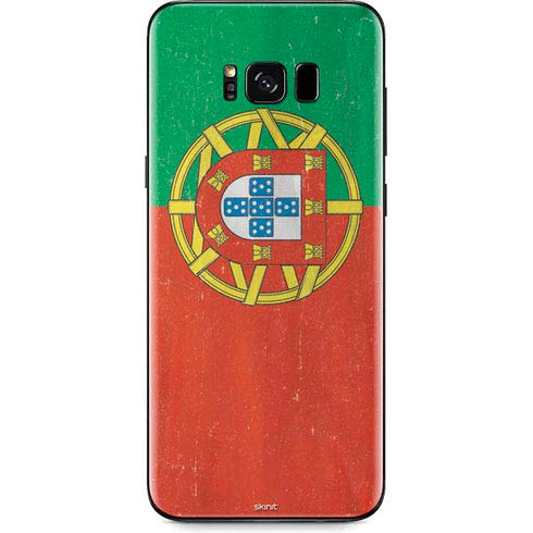 Portugal Flag Distressed Galaxy S8 Skin